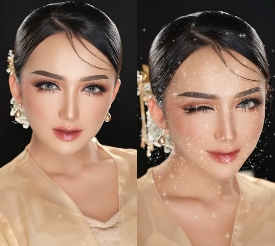 wanita usai makeup ini unreal © TikTok wanita usai makeup ini unreal © TikTok