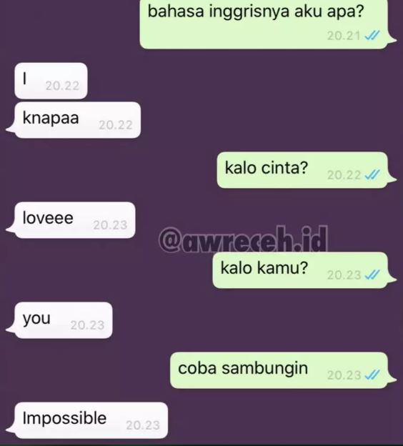 Chat lucu pacar yang cuek abis Berbagai sumber