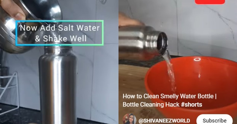Bukan pakai baking soda, ini trik menghilangkan bau tak sedap di dalam botol minum