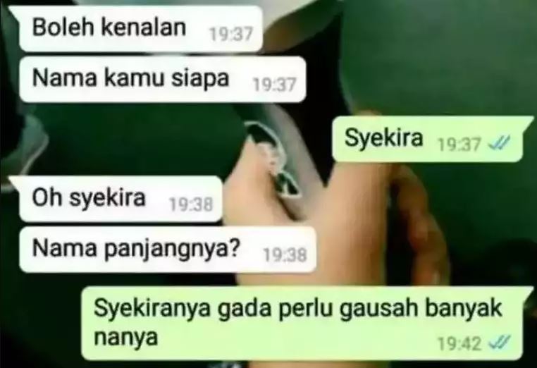 Chat lucu diajak kenalan orang random Berbagai sumber