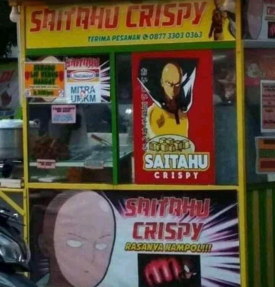 Potret kocak spanduk penjual gorengan Berbagai sumber