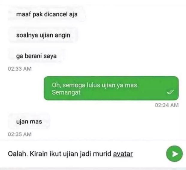 chat lucu driver ojol saat jemput penumpang Berbagai sumber