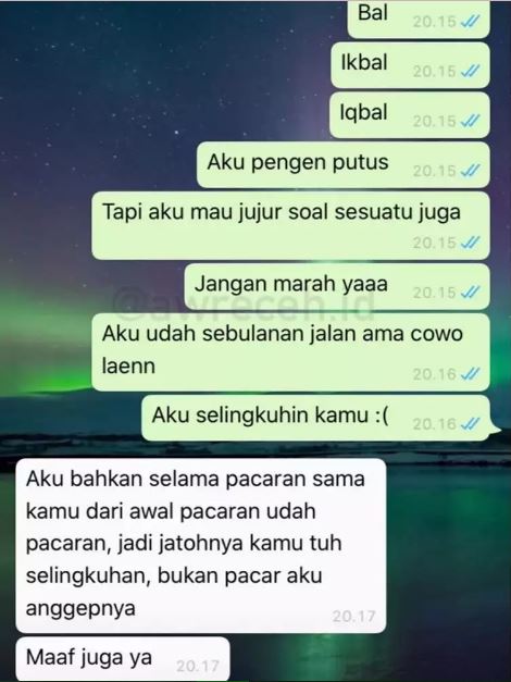 Chat lucu pacar minta putus Berbagai sumber