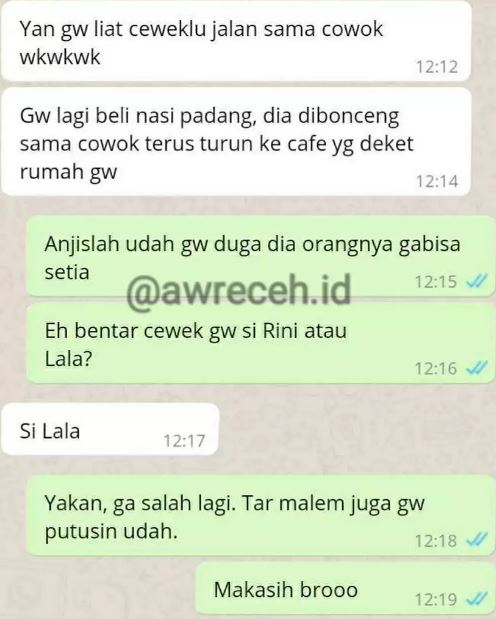 Chat lucu pacar minta putus Berbagai sumber