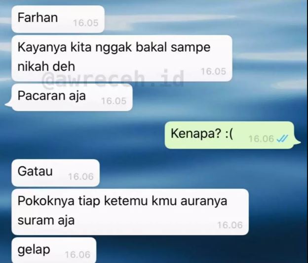 Chat lucu pacar minta putus Berbagai sumber