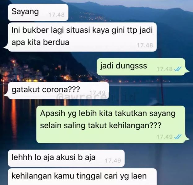 Chat lucu pacar minta putus Berbagai sumber
