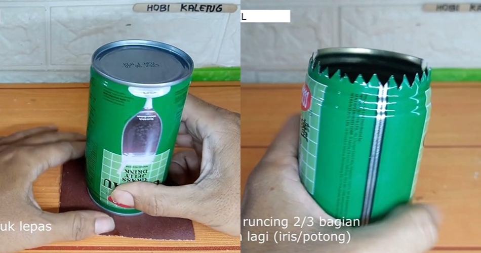 Cara bikin alat pemotong sayuran serbaguna, sederhana cuma dari kaleng minuman bekas