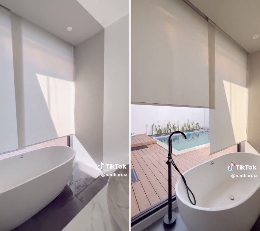 mandi view kolam renang © TikTok mandi view kolam renang © TikTok