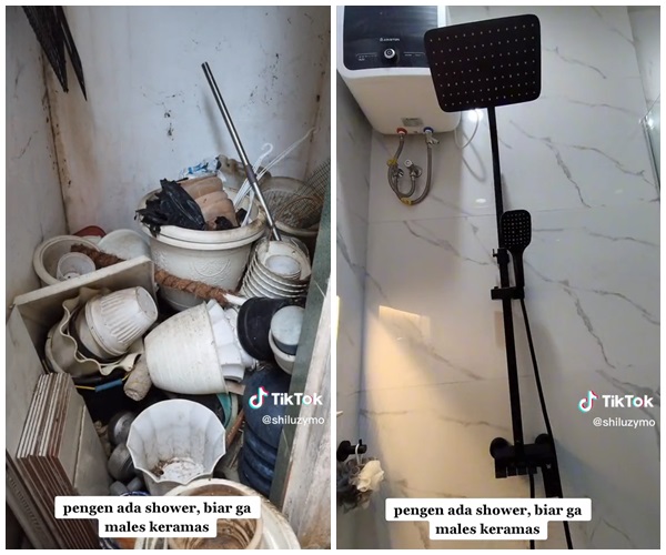 kamar mandi kusam jadi mewah © TikTok
