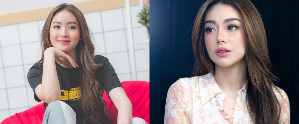 beda gaya makeup natasha wilona & celine evangelista © berbagai sumber