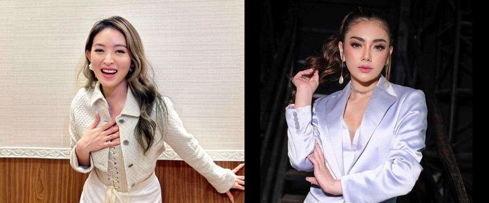 beda gaya makeup natasha wilona & celine evangelista © berbagai sumber