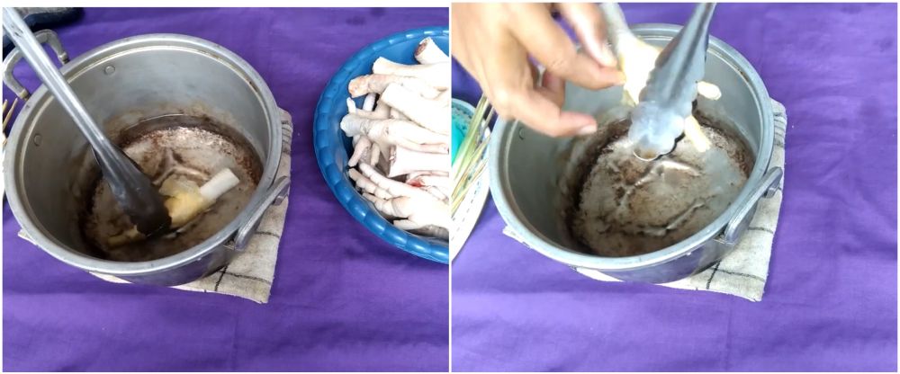 Bukan direbus, ini trik menghilangkan lendir dan bau amis pada ceker pakai 2 bahan dapur