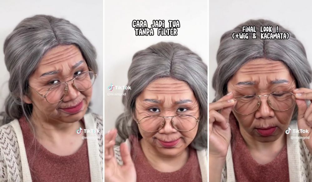 makeup nenek-nenek © TikTok