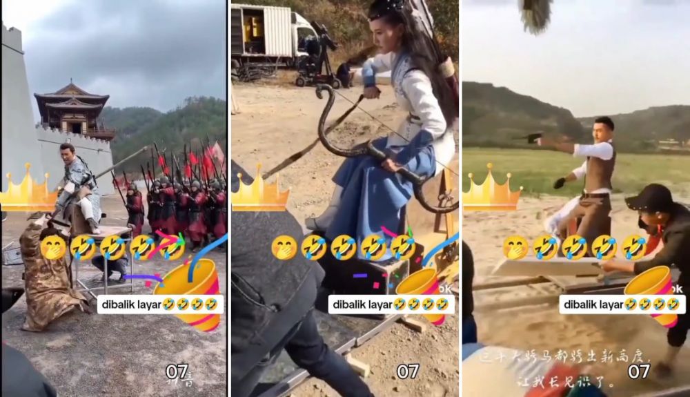 di balik adegan berkuda © TikTok