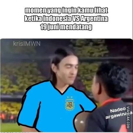 Potret kocak Indonesia vs Argentina Berbagai sumber