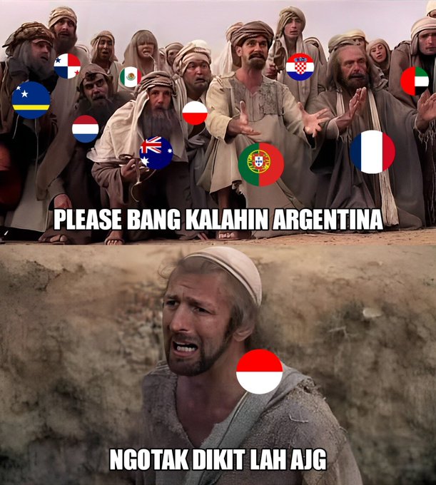 Potret kocak Indonesia vs Argentina Berbagai sumber