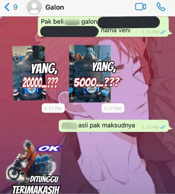 Chat lucu pesan air galon Berbagai sumber Chat lucu pesan air galon Berbagai sumber