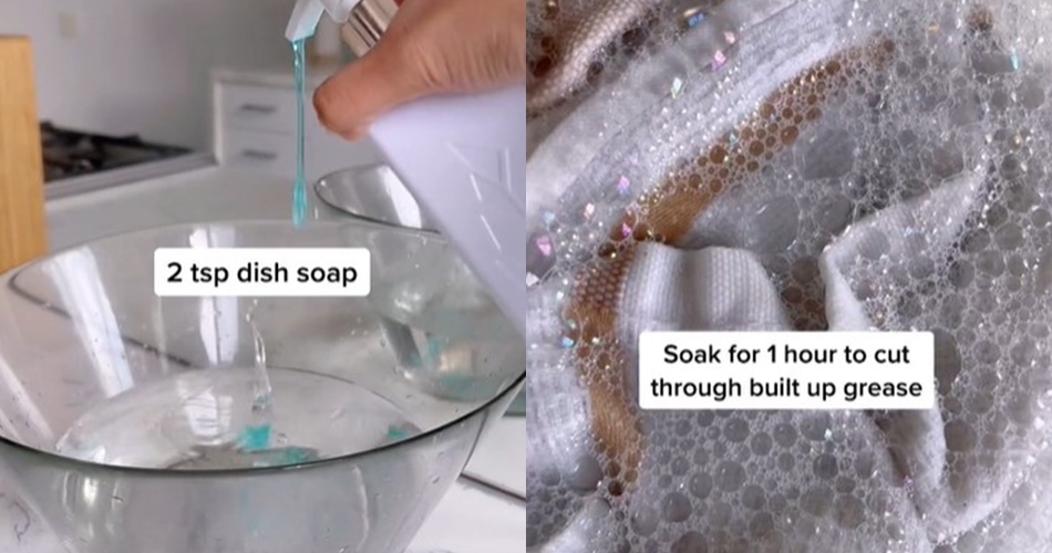 Cara hilangkan noda teh membandel di lap dapur, praktis tanpa disikat kuat