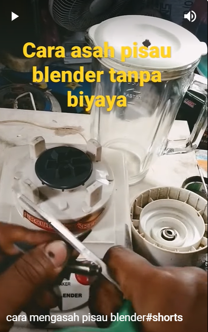 Tanpa cangkang telur atau garam, begini cara mengasah pisau blender pakai 1 alat sederhana