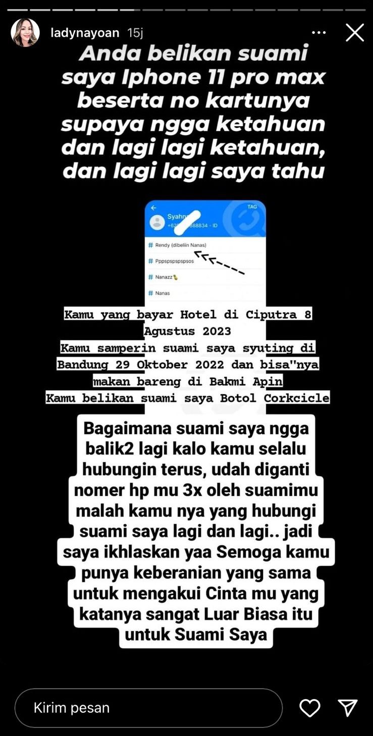 dugaan perselingkuhan syahnaz dan rendy © instagram