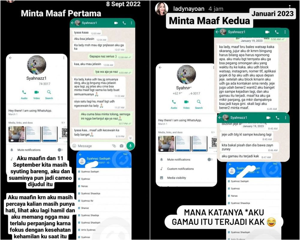 dugaan perselingkuhan syahnaz dan rendy © instagram
