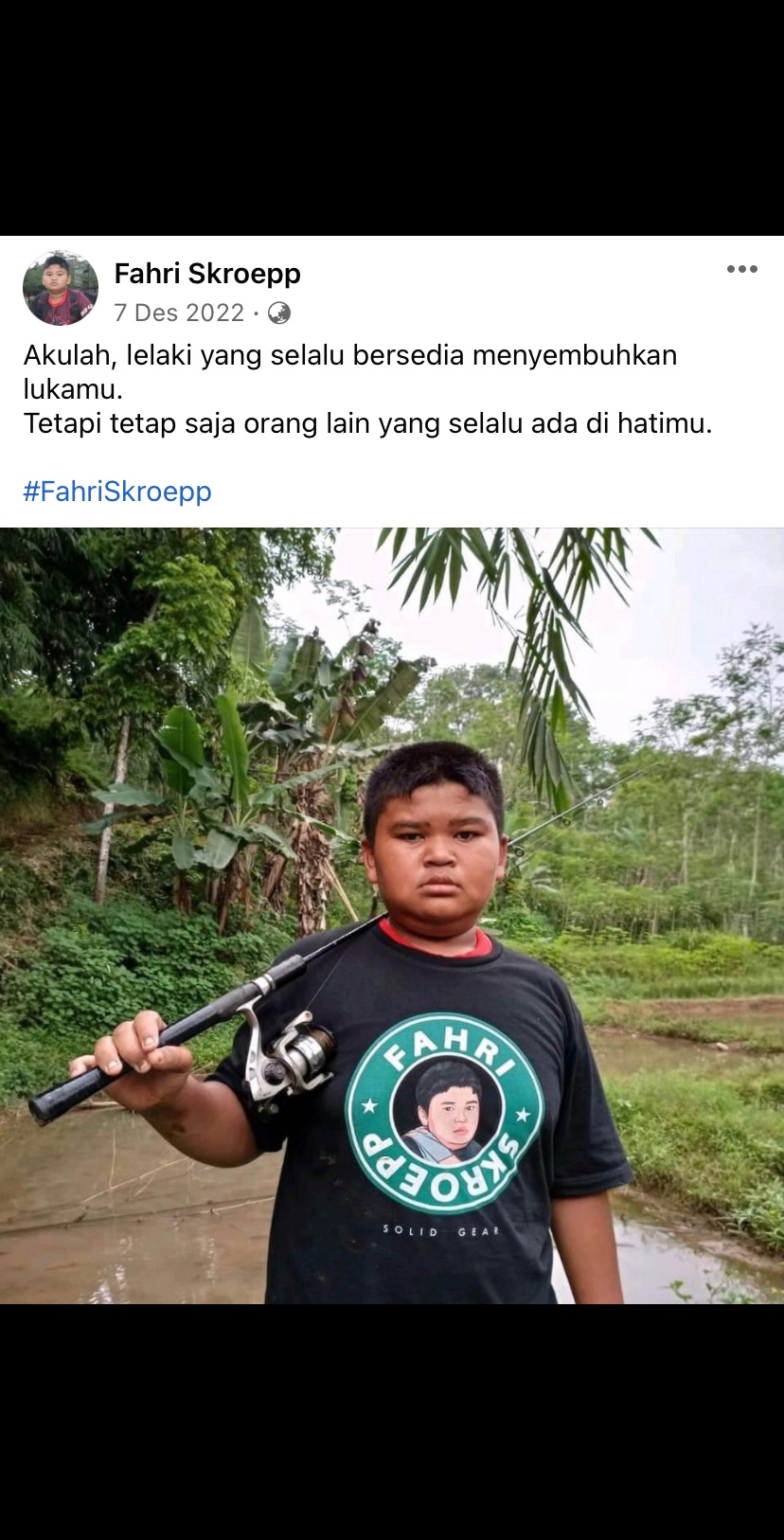 Potret kocak status lucu Fahri Skroepp Facebook