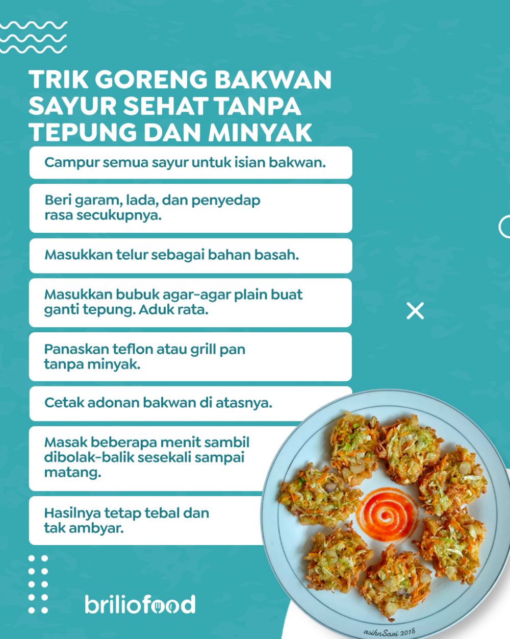 Tetap tebal dan tak ambyar, begini trik goreng bakwan sayur sehat tanpa tepung maupun minyak