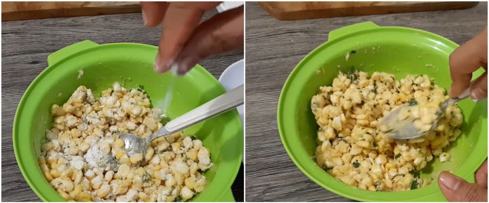 Tak perlu dilarutkan air, begini trik membuat adonan perkedel jagung yang renyah dan antiambyar