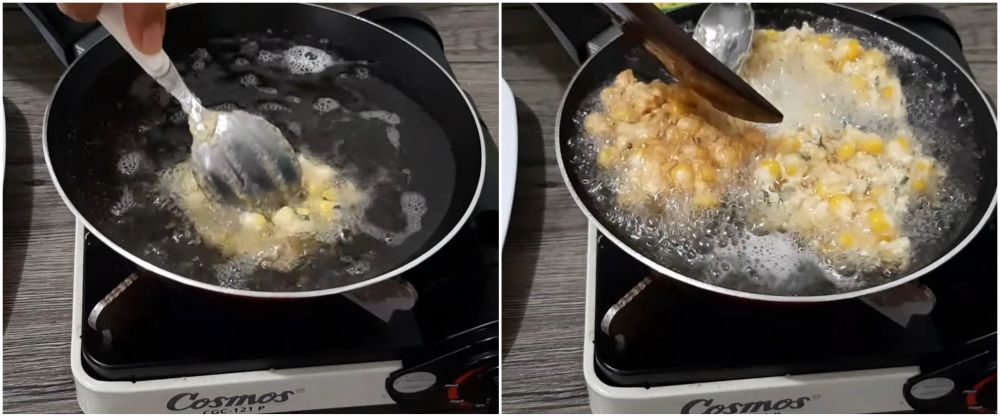 Tak perlu dilarutkan air, begini trik membuat adonan perkedel jagung yang renyah dan antiambyar