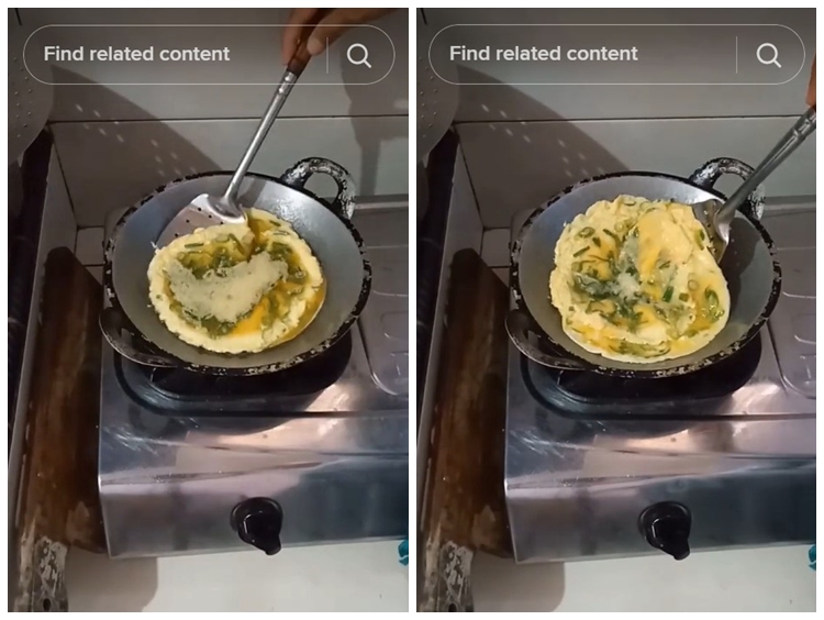Trik menggoreng telur dadar supaya makin tebal meski tanpa campuran tepung