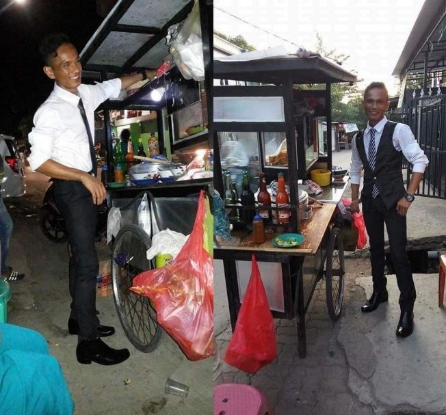 Potret kocak kostum pedagang kaki lima Berbagai sumber