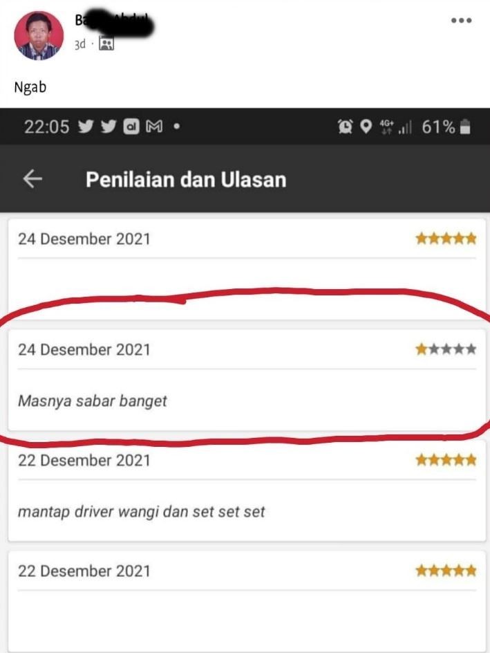 komentar kocak driver ojek online Berbagai sumber