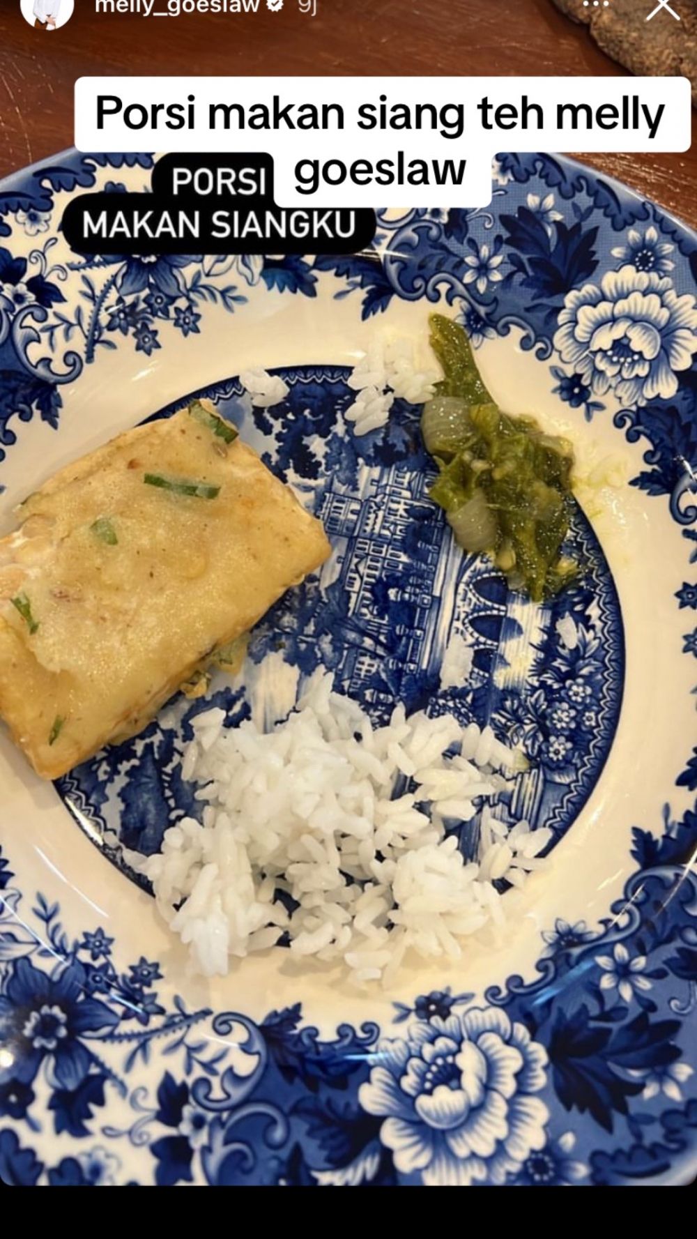 porsi makan siang melly goeslaw © TikTok
