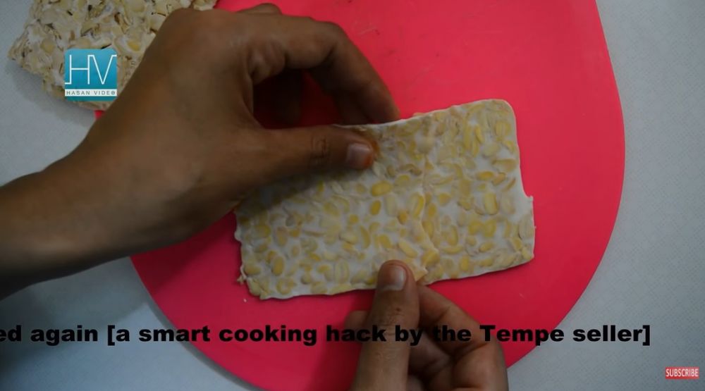 Trik menyambung tempe yang patah karena irisannya terlalu tipis, praktis dan antigagal