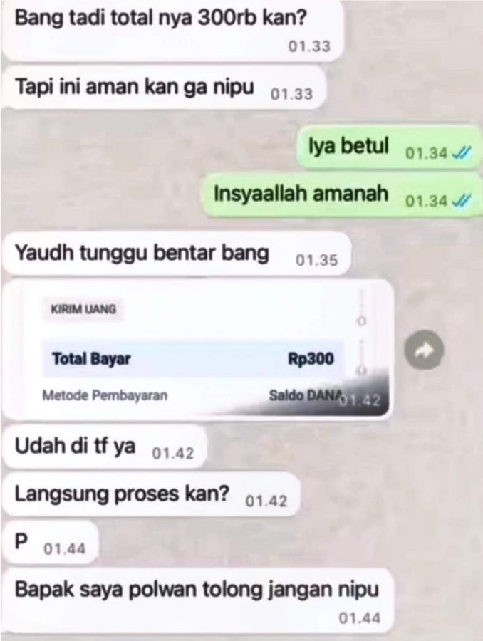 Chat absurd orang minta sesuatu. Berbagai sumber