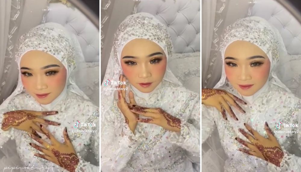 makeup nikahan sendiri © TikTok