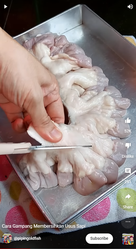 Nggak perlu dibilas berulang kali, ini cara mencuci usus sapi agar bersih dan bebas bau amis