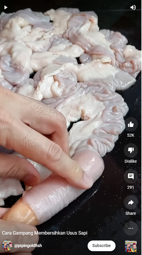 Nggak perlu dibilas berulang kali, ini cara mencuci usus sapi agar bersih dan bebas bau amis