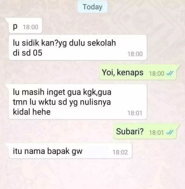 chat lucu bertanya ke teman Berbagai sumber