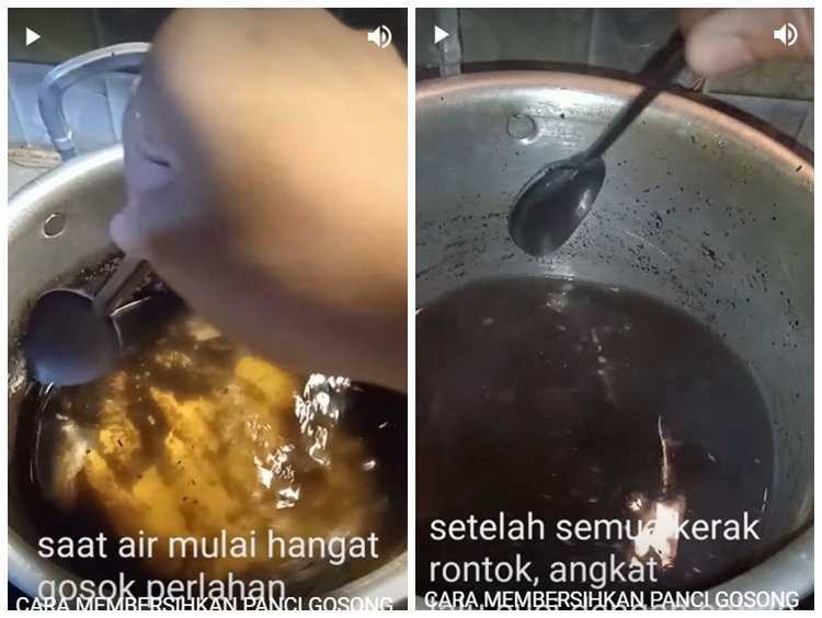 Tanpa bahan apa pun, begini cara mudah membersihkan bagian dalam panci yang gosong