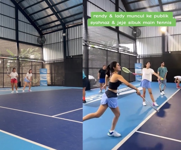 Syahnaz asyik main tenis © berbagai sumber Syahnaz asyik main tenis © berbagai sumber