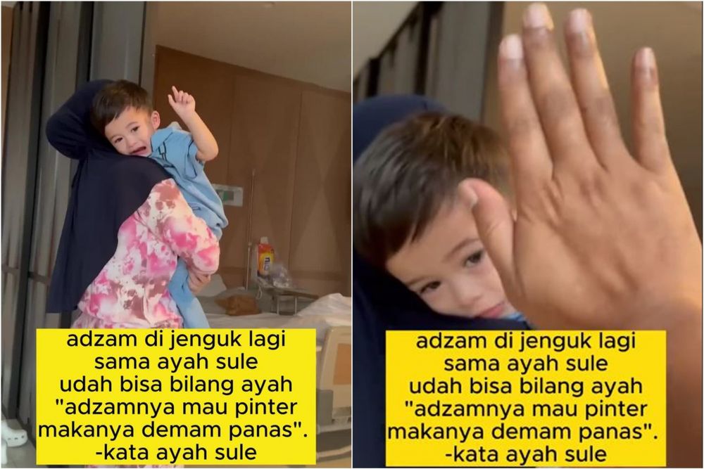 momen haru sule tenangkan adzam © TikTok