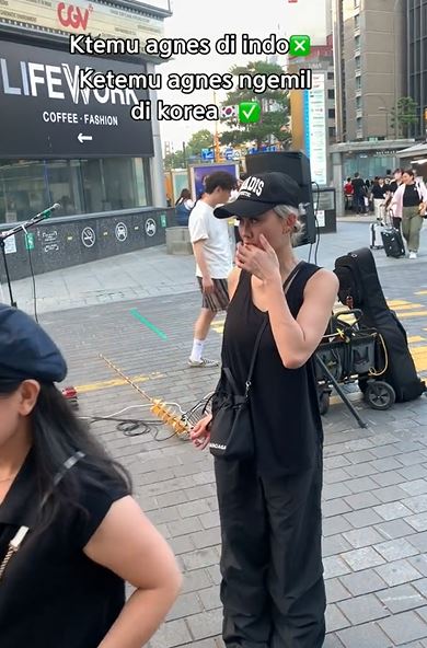 Momen fans ketemu Agnez Mo di Korea TikTok