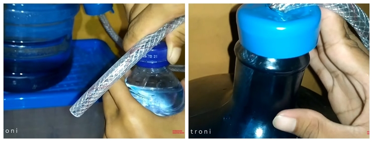 Bermodal botol bekas, begini cara kreatif membuat pompa air galon pakai 3 bahan sederhana