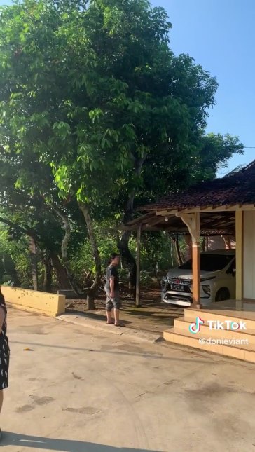 rumah limasan tengah desa © TikTok