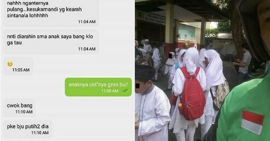 Penampakan lucu ojek online jemput bocah kecil Berbagai sumber