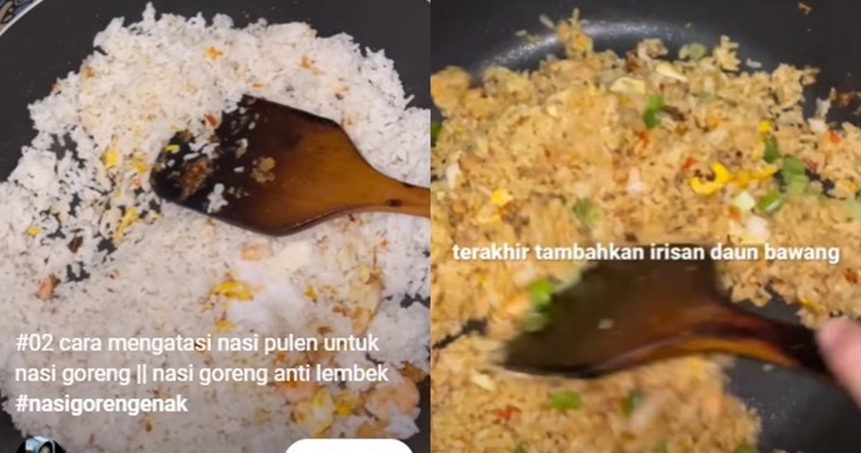 Trik menyulap nasi pulen jadi pera hanya dalam 10 menit, cocok untuk bahan nasi goreng