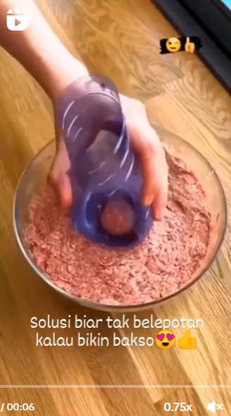 Aksi cerdik warganet mencetak bakso ini hasilnya bulat dan tak bikin tangan belepotan