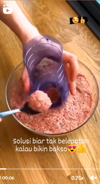 Aksi cerdik warganet mencetak bakso ini hasilnya bulat dan tak bikin tangan belepotan