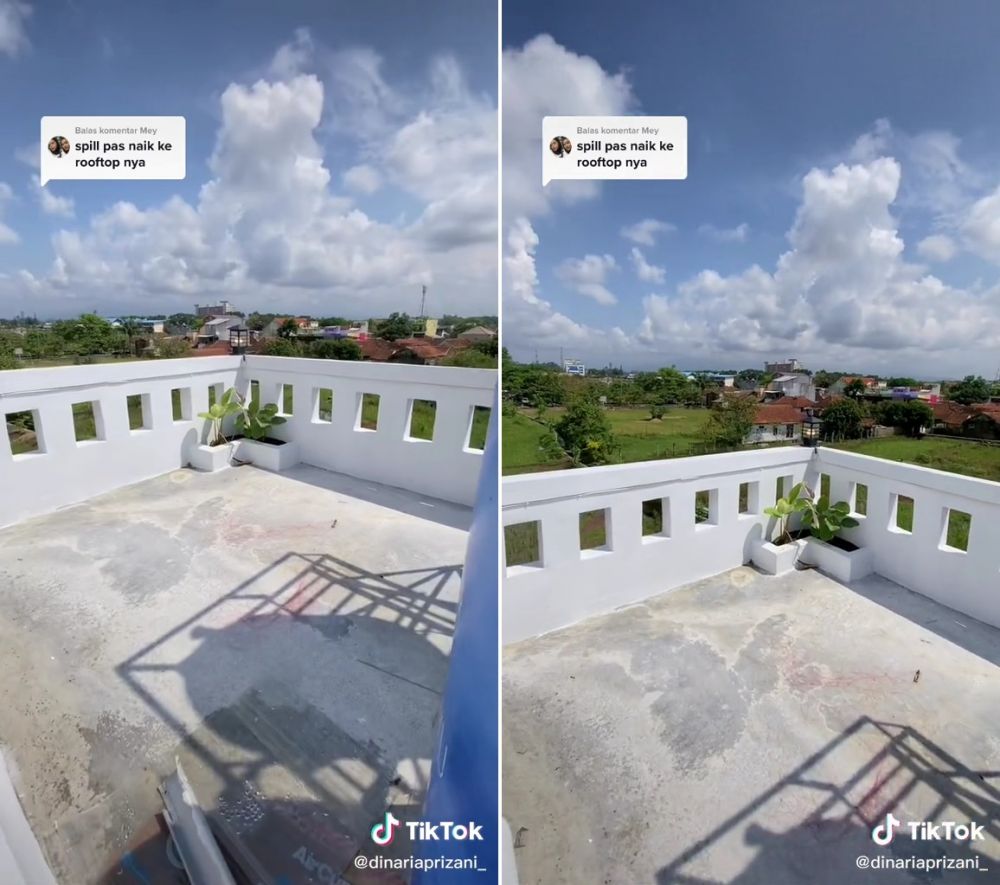 desain rooftop rumah © TikTok